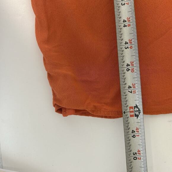 Equipment Femme Galane Two Tone Midi Dress Woman Size 4 Orange Peach - Picture 9 of 9